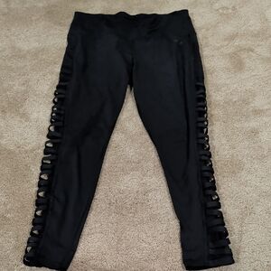 Avia Black Leggings with Logo Detail
